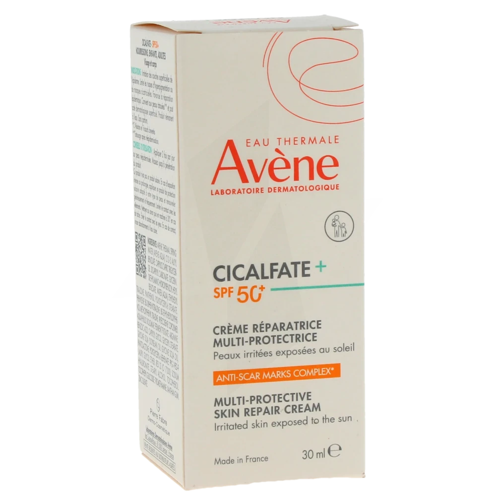 Avène Eau Thermale Cicalfate + Spf50 + Crème Réparatrice Mutlti-protectrice Flacon Pompe De 30 Ml