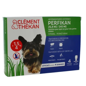 Perfikan 26,8 Mg/240 Mg Solution Pour Spot-on Pour Tres Petits Chiens, Solution Pour Spot-on