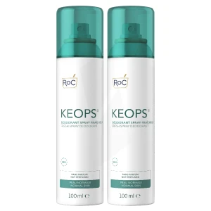 Roc Keops Déodorant Spray Fraicheur 48h 2x100ml