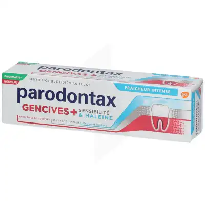 Parodontax Gencives + Sensibilite Dentifrice Haleine FraÎcheur Intense T/75ml à Mérignac