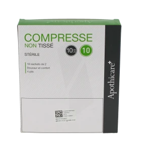 Apothicare Compresse Non-tissé Stérile 10x10 B/10