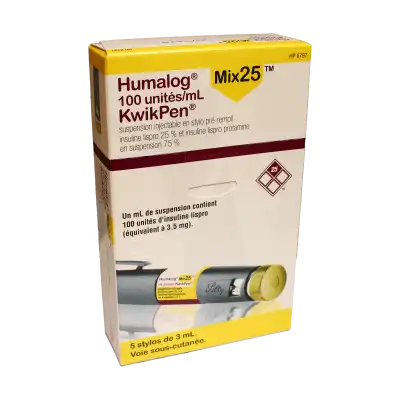 Humalog Mix25 100 Ui/ml Kwikpen, Suspension Injectable à Hagetmau