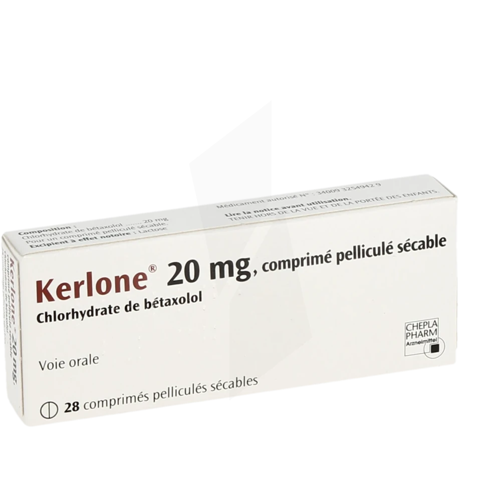 Kerlone 20 Mg, Comprimé Pelliculé Sécable