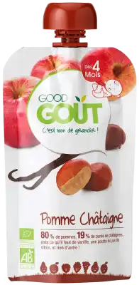 Good Goût Alimentation infantile pomme châtaigne vanille Gourde/120g