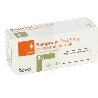 Bisoprolol Teva 5 Mg, Comprimé Pelliculé à Eysines