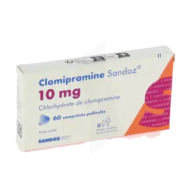 Clomipramine Sandoz 10 Mg, Comprimé Pelliculé à LE LAVANDOU