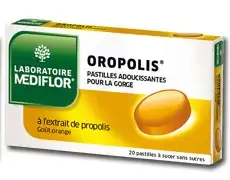 Oropolis Pastilles Sans Sucre Adoucissante Orange B/20 à Bordeaux