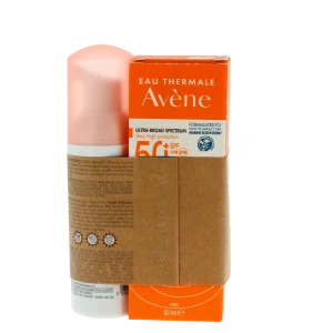 Avene Solaire Spf50 + Crème Très Haute Protection Tube De 50 Ml + Mousse Nettoyante