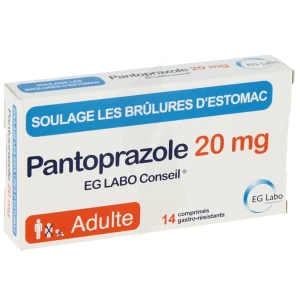Pantoprazole Eg Labo Conseil 20 Mg, Comprimé Gastro-résistant
