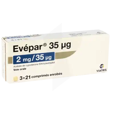 EVEPAR 2 mg/0,035 mg, comprimé enrobé