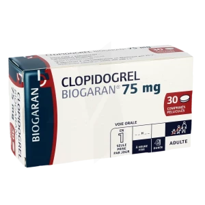 Clopidogrel Biogaran 75 Mg, Comprimé Pelliculé