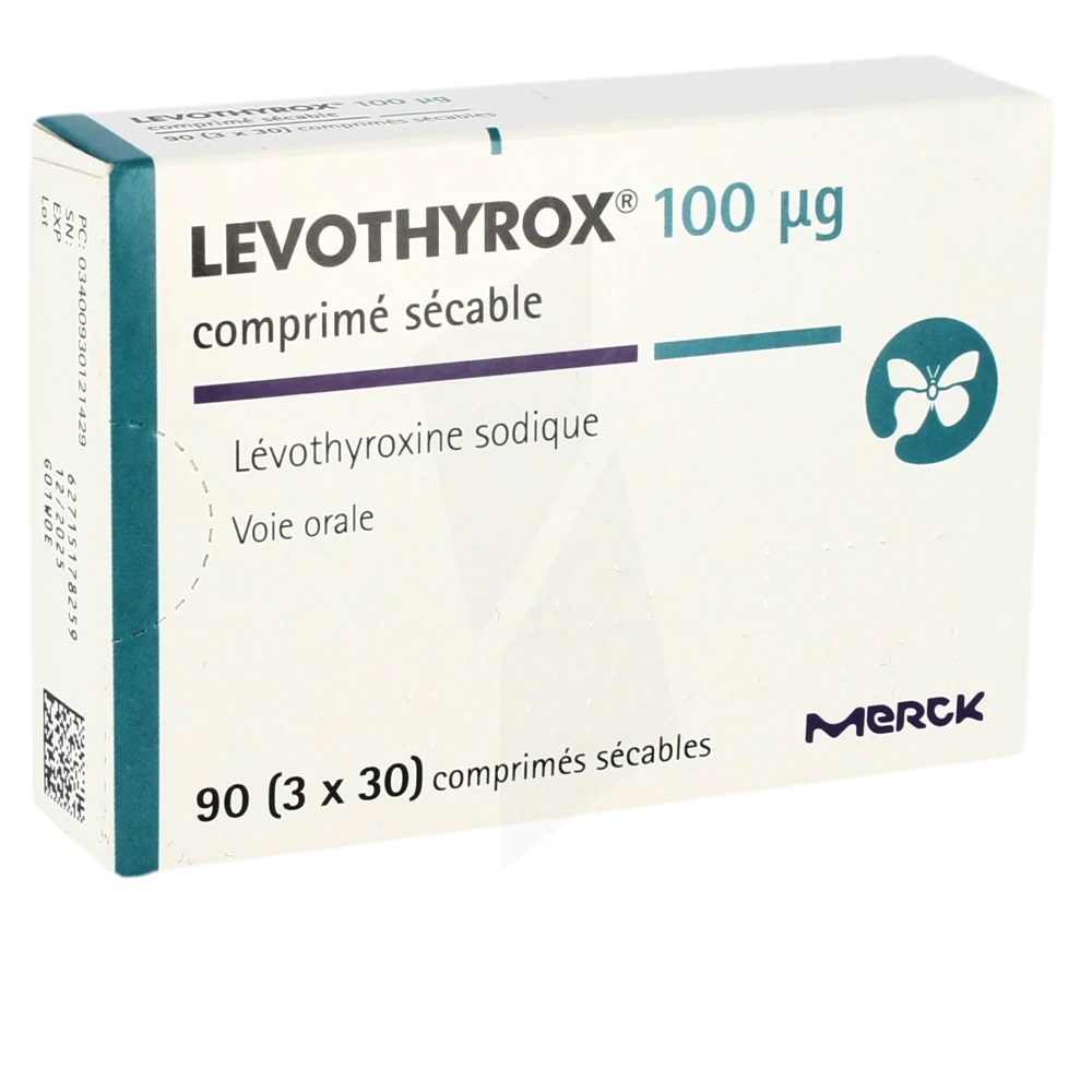 Levothyrox 100 Microgrammes, Comprimé Sécable