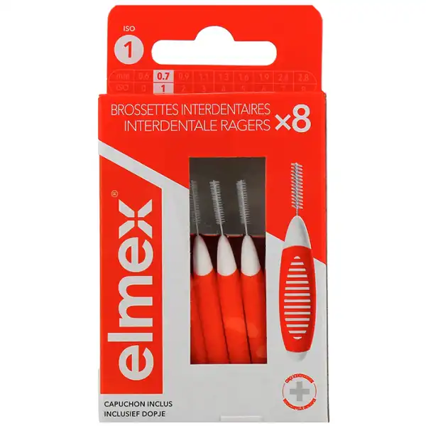 Elmex Brossette Inter-dentaire 0,7mm B/8