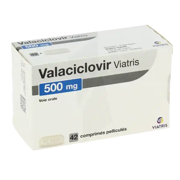 Valaciclovir Viatris 500 Mg, Comprimé Pelliculé