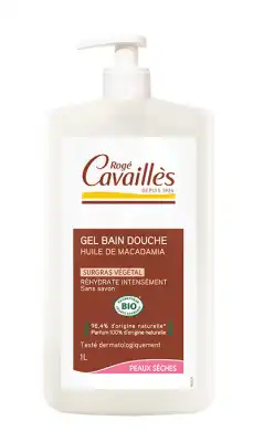 Acheter Rogé Cavaillès Gel sugras Bain et Douche Huile de Macadamia Bio Peaux sèches 1L à VILLENAVE D'ORNON