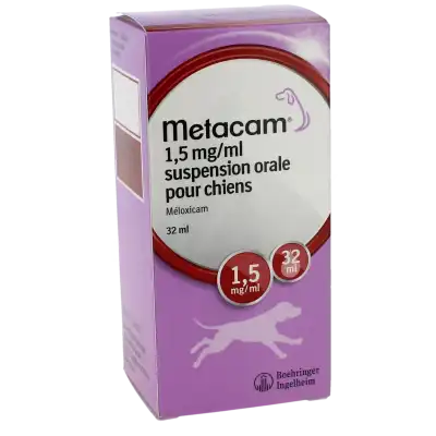 METACAM 1,5 MG/ML SUSPENSION ORALE POUR CHIENS, Suspension buvable