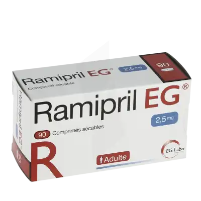 Ramipril Eg 2,5 Mg, Comprimé Sécable à LIVRON-SUR-DROME
