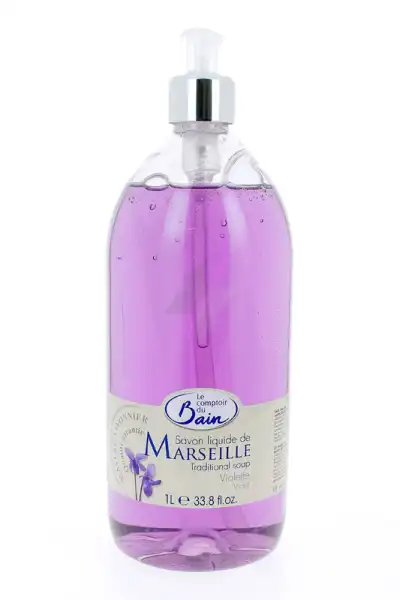 Le Comptoir Du Bain Savon Traditionnel De Marseille Violette Fl Pompe/1l