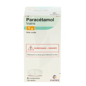 Paracetamol Viatris 1000 Mg, Comprimé Sécable