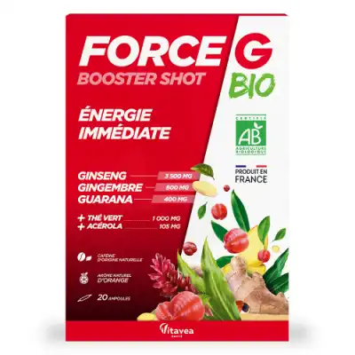 Nutrisanté Force G Booster Shot Bio Solution Buvable 20 Ampoules/10ml à VINCENNES