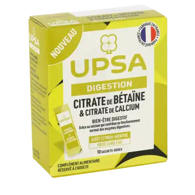 Upsa Citrate De Bétaïne & Citrate De Calcium Poudre 10 Sachets à Gradignan