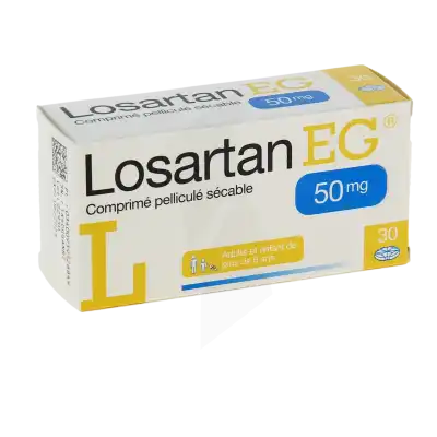 Losartan Eg 50 Mg, Comprimé Pelliculé Sécable à CUISERY
