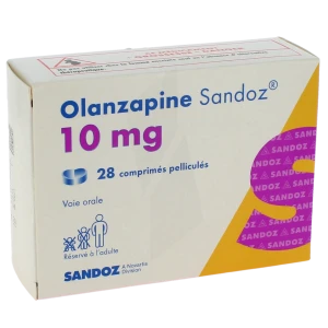 Olanzapine Sandoz 10 Mg, Comprimé Pelliculé