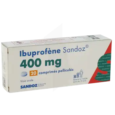Ibuprofene Sandoz 400 Mg, Comprimé Pelliculé à Clermont-Ferrand