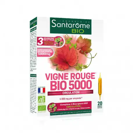 Santarome Bio Vigne Rouge Solution Buvable 20 Ampoules/10ml