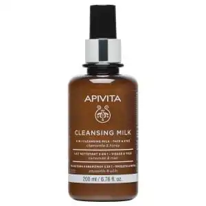 Apivita - Cleansing Lait Nettoyant 3 En 1 - Visage & Yeux Avec Camomille Allemande & Miel 200ml à Hendaye