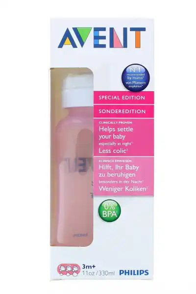 Biberon Avent Anti-coliques Rose 330ml