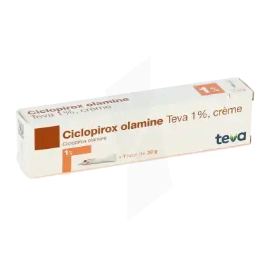 Ciclopirox Olamine Teva 1 %, Crème à Pau