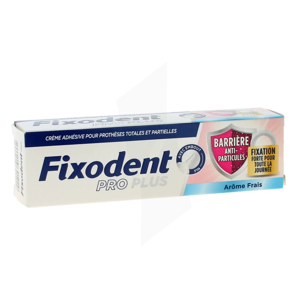 Fixodent Pro Plus Barriere Anti-particules Crème Adhésive Frais Tube De 40 G