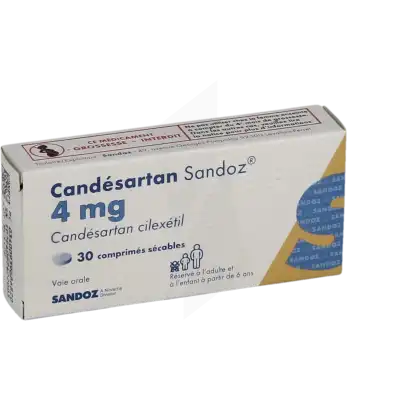 Candesartan Sandoz 4 Mg, Comprimé Sécable à LE LAVANDOU