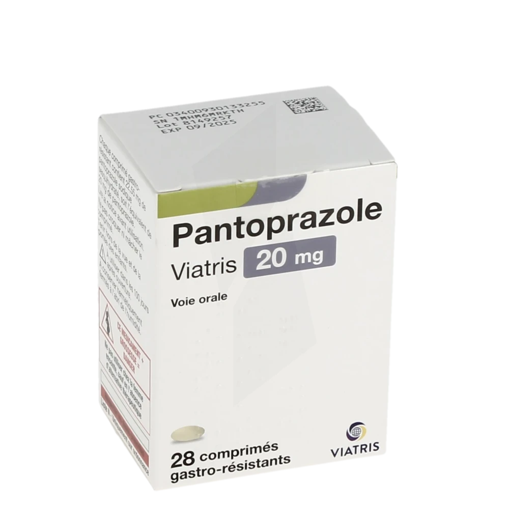 Pantoprazole Viatris 20 Mg, Comprimé Gastro-résistant