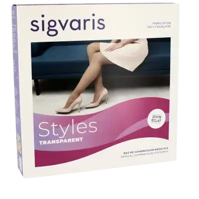 Sigvaris Styles Transparent Collant  Femme Classe 2 Beige 140 Medium Normal à Saint-Gervais-la-Forêt