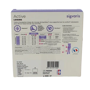 Sigvaris Active Loisirs Chaussette Classe 2 Femme Gris Clair Normal M