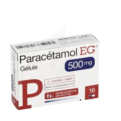 Paracetamol Eg 500 Mg, Gélule à FLEURANCE