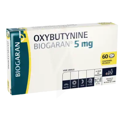 Oxybutynine Biogaran 5 Mg, Comprimé Sécable à TOULON