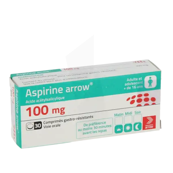 Aspirine Arrow 100 Mg, Comprimé Gastro-résistant