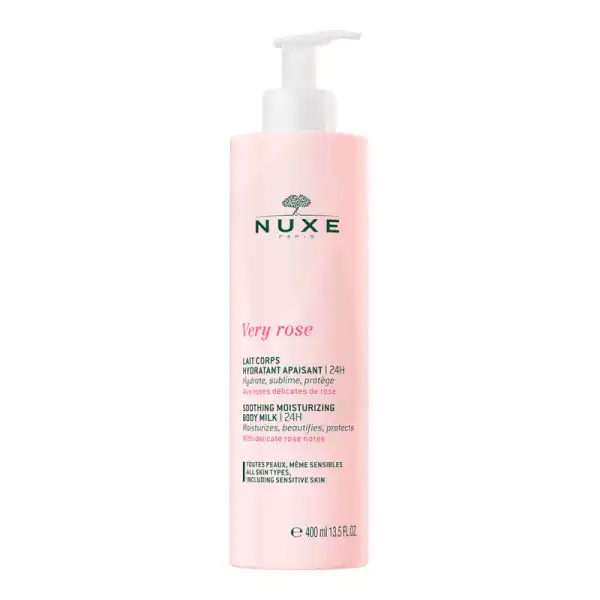 Nuxe Very Rose Lait Corps Hydratant Apaisant Fl Pompe/400ml