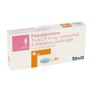 FÉsotÉrodine Teva Lp 4 Mg, Comprimé à Libération Prolongée