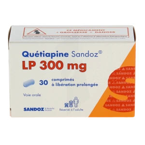 Quetiapine Sandoz Lp 300 Mg, Comprimé à Libération Prolongée