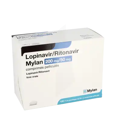 LOPINAVIR/RITONAVIR MYLAN 200 mg/50 mg, comprimé pelliculé