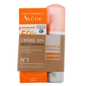 Avene Solaire Spf50+ Crème Très Haute Protection T/50ml+mousse Nettoyante
