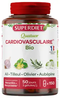 Superdiet Quatuor Bio Gélules Cardiovasculaire B/150 à VIGNEUX SUR SEINE