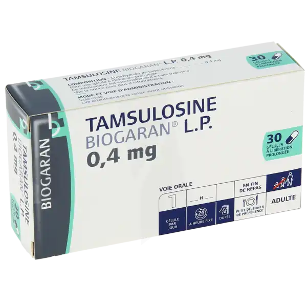 Tamsulosine Biogaran L.p. 0,4 Mg, Gélule à Libération Prolongée