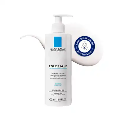 La Roche Posay Toleriane Fluide Nettoyant Et Démaquillant Peaux Sensibles à Intolérantes Flacon Pompe/400ml à Yvrac