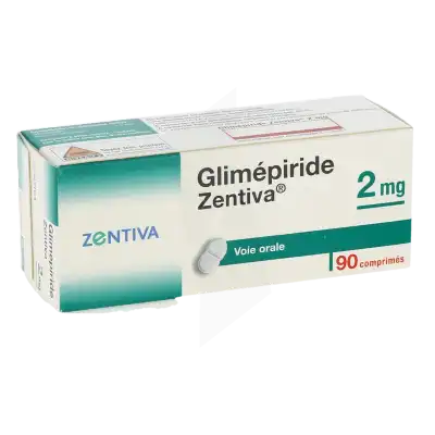 Glimepiride Zentiva 2 Mg, Comprimé à Bordeaux