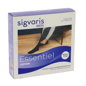 Sigvaris Essentiel Instinct Coton Chaussette Classe 2 Homme Granite Long L